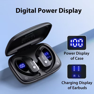 VEAT00L T6 Wireless Earbuds Bluetooth Headphone Sport, Bluetooth 5.4 Earbud, 72Hrs Earphone with Earhook, Mic