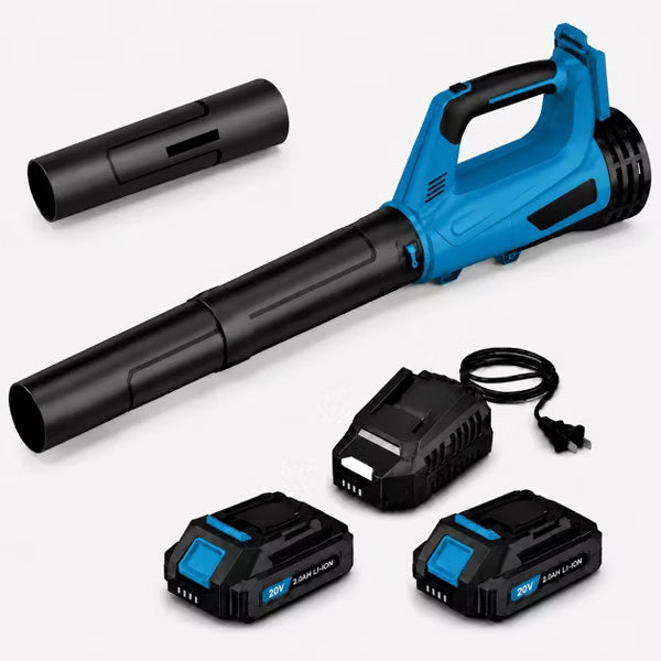 Cordless Electric Leaf Blower, Lightweight 2-Speed Yard Blower for Lawn, Patio and Driveway,Blue
