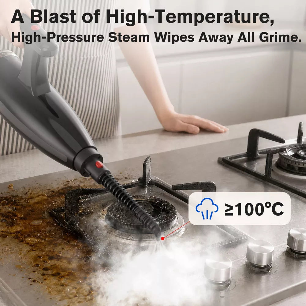 Teendow 6-in-1 Steam Mop, 1200W Steam Cleaner for Home, 2 Steam Modes, 600ML Water Tank, 23FT Cord, Multi-Surface Floor Steamer for Hardwood, Laminate