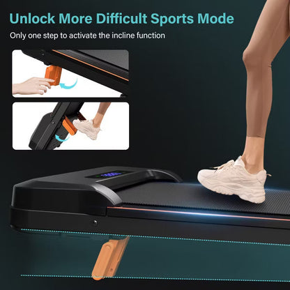 KERDOM Walking Pad Treadmill, Under Desk Treadmill, Treadmill for Home Office, Quiet Treadmill 2 in 1 for Walking and Jogging