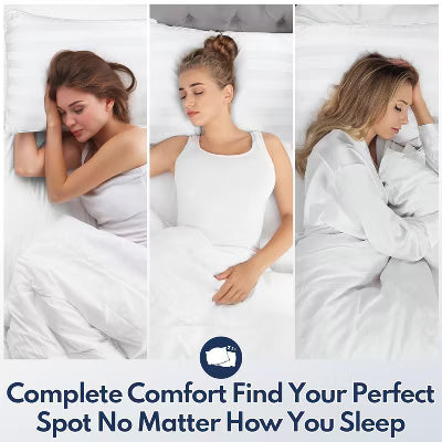 Zibroges Bed Pillows Queen Size Set of 2 Down Alternative Microfiber Cooling Pillows for bed