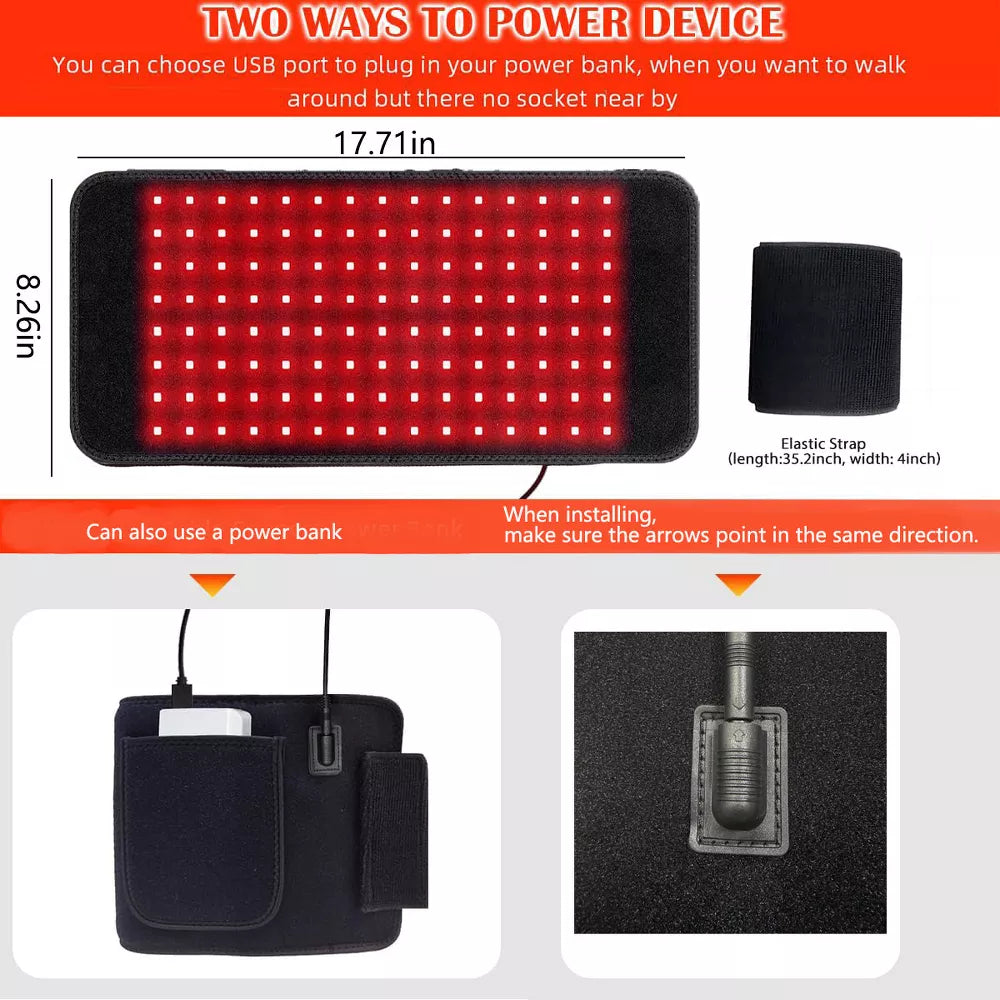 Morfone 850nm Infrared Timed Heat Therapy Pad for Relieving Shoulder Back and Knee Pain