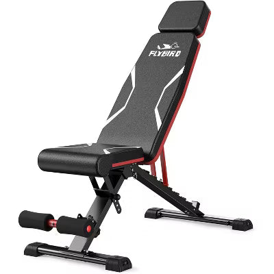 FLYBIRD Adjustable Weight Bench, 750LB Capacity Foldable Design for Incline/Decline/Flat Dumbbell Workouts at Home