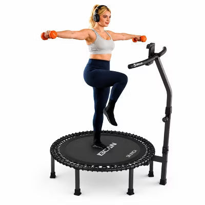 BCAN BT4 38" Soft Land Pro Adult Bungee Rebounder Trampoline,400lb Capacity,Adjustable Tension Bungees, Exercise Trampoline for Adults