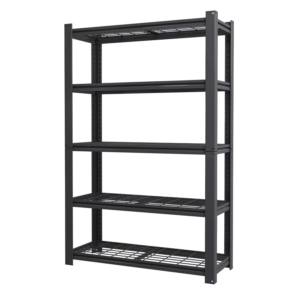 VIYET 72" Heavy Duty 5 Tier Mesh Metal Storage Shelves 2000LBS Industrial Garage Shelving Unit Adjustable Wire Rack