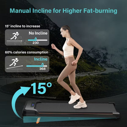 KERDOM Walking Pad Treadmill, Under Desk Treadmill, Treadmill for Home Office, Quiet Treadmill 2 in 1 for Walking and Jogging