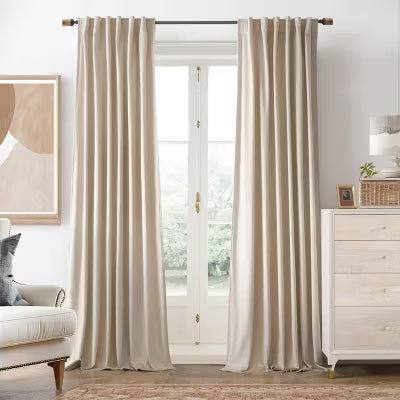 DriftAway Velvet Blackout Curtains Room Darkening Curtains 2 Panel Set Super Soft Luxury Drapes Camel Beige 52X96
