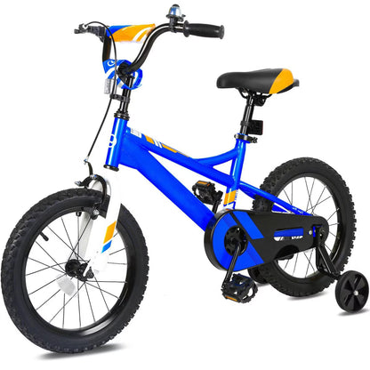 hykolity Kids Bike 16 inch Children Bicycle for Boys Girls Ages 4-6 Years Old Black Carbon Steel Frame with Adjustable Seat and Training Wheel Blue