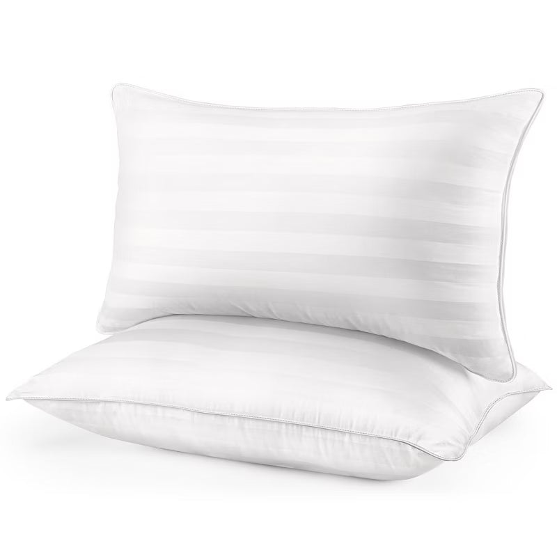 Zibroges Bed Pillows Queen Size Set of 2 Down Alternative Microfiber Cooling Pillows for bed