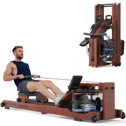 YOSUDA Water Rowing Machines for Home Use, Foldable Rower Machine 400LBS Weight Capacity with Dedicated Monitor