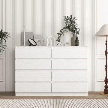 Resenkos Modern Mid Century 6 Drawer Wide Dressers Chests for Bedroom, Chest of Drawer Organizer