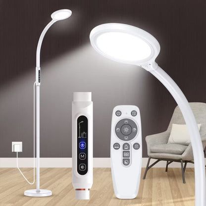Morfone LED Full-Spectrum Happy Therapy Lamp. 10 adjustable brightness non-UV sunlight lamps, retractable floor-mounted phototherapy lamp.