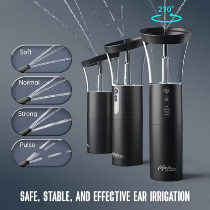 Morfone Electric Ear Cleaning Kit Effective&Safe Ear Cleaner Irrigation Flushing System 4 Pressure Modes for Ear Wax Buildup.