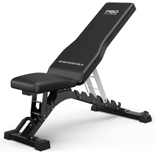 SPORTSROYALS Adjustable Weight Bench, 1300 LB Capacity Commercial Workout Bench for Home Gym, Flat Incline Bench Press with 34" Extra-Long Backrest