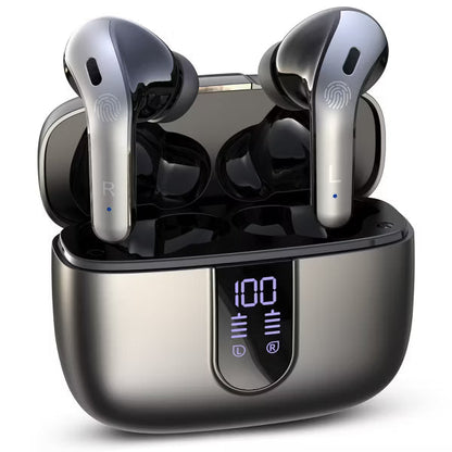 VEATOOL Bluetooth Headphones True Wireless Earbuds 65H Playback Power Display Earphones with Wireless Charging Case