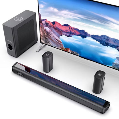 VEAT00L S60L 5.1ch Sound Bars with Wireless Subwoofer,Bluetooth 5.3 3D Surround Speakers for TV,2 Rear Surround Sound Speakers,Optical/HDMI/AUX/COAX
