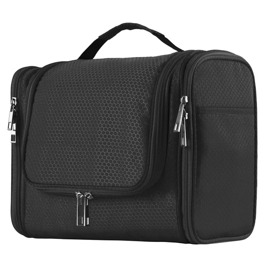 Large Capacity Toiletry Bag for Women and Men, Hanging Toiletry Organizer Cosmetics Makeup Bag, Black