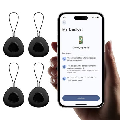 Smart Tracker Works with Apple Find My, Bluetooth Tracker Key Finder Item Locator for Keys Luggage Wallet with Case Lanyard