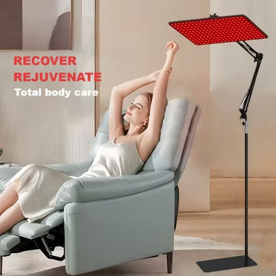 Morfone 200 LED Large Panel 660nm 850nm 940nm Red Light Therapy Lamp Infrared Therapy Device Black 1PC