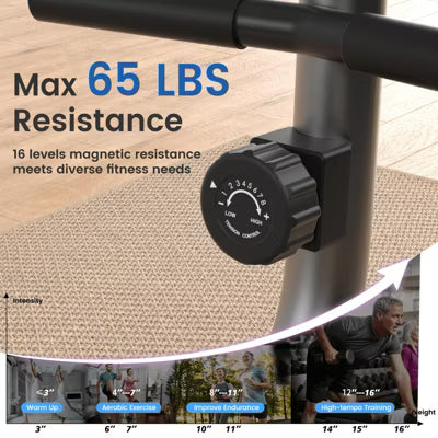 YOSUDA Magnetic Recumbent Exercise Bike for Home,16-Level Resistance,350LB Capacity for Seniors & Adults