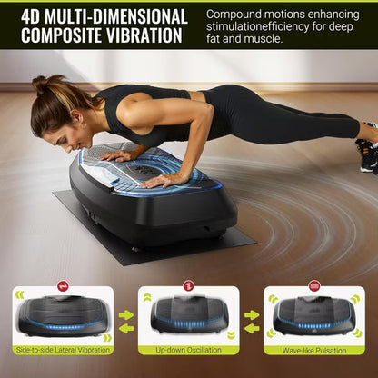 FLYBIRD Vibration Plate Exercise Machine, Adjustable Speed High Intensity Vibration for Muscle Toning Weight Loss Lymphatic Drainage