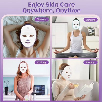 Morfone 7-Color Wireless Red Light Therapy Mask Home Skincare Beauty Device Holiday Gift