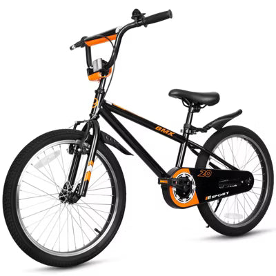 Hykolity 20 Inch Kids Bikes Boy Girl BMX Style Bicycle Ages 6-12 Years Old Coaster Brake Sport Cycling Child Bike with Kickstand Black