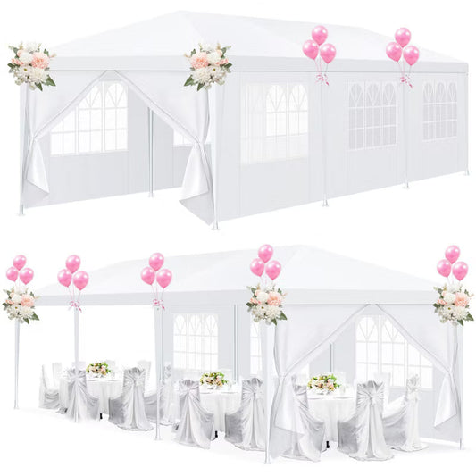 HOTEEL 10X30 FT Party Tent with Removable Sidewalls for Parties Carpas para Fiestas, Weddings, BBQ