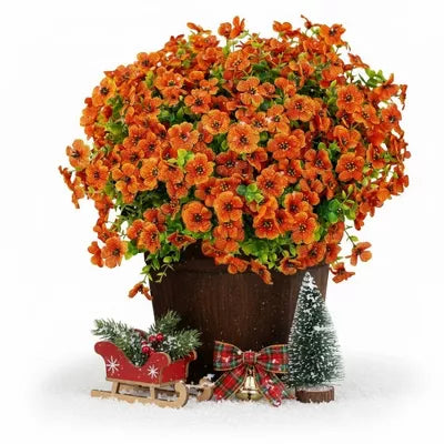 16 Bundles Faux Outdoor Plants - UV Resistant, No Fade for Holiday Porch Decor