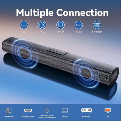 VEATOOL Portable Bluetooth Speaker, IPX5 Waterproof, Stereo Sound, 12H Playtime, Bluetooth 5.3, RGB Lights, Outdoor Speaker