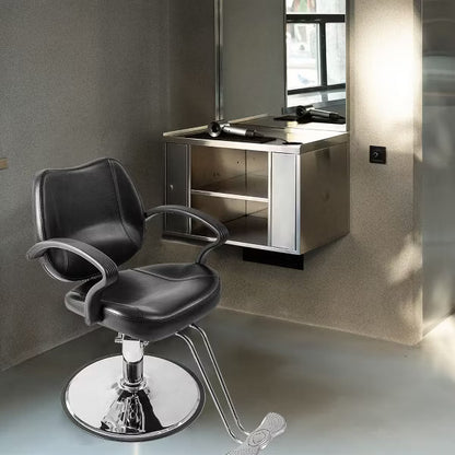 Karl Home Black Hydraulic Barber Styling Chair Hair Beauty Salon Equipment