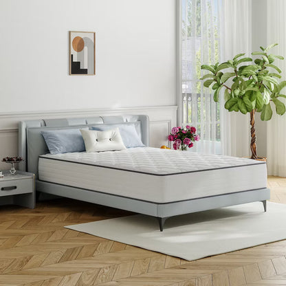 Swedrea Hybrid Mattress Medium Cooling Memory Foam Bed-in-a-Box, White
