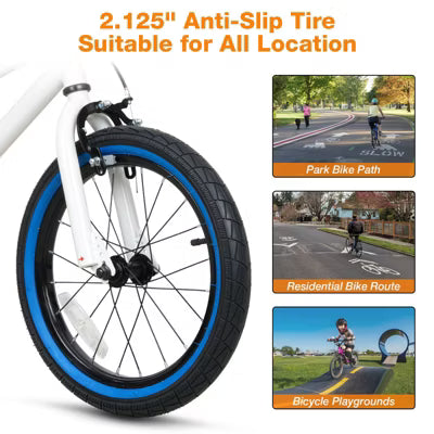 Hykolity 16 inch Kids Bike Boy Girl Bicycle for Children Child Sport Bike with Training Wheels Black