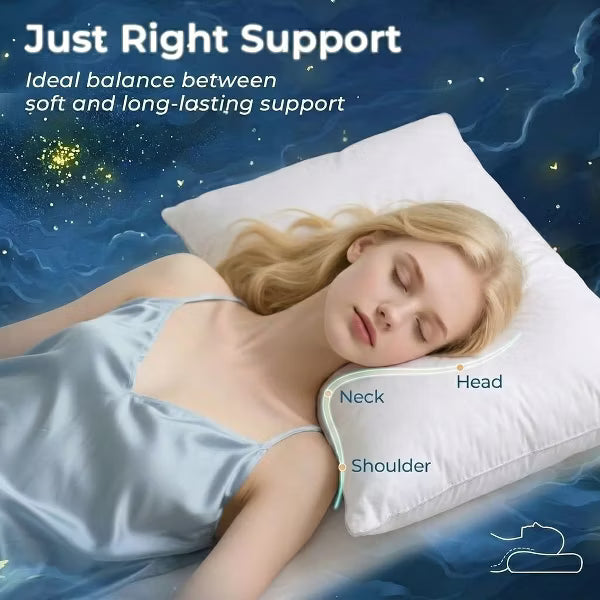 Bed Pillows，Cooling Pillows Standard Size Set of 2,Memory Foam Bed Pillows for Sleeping,Pillows for Back & Side Sleepers Queen Size Pillows
