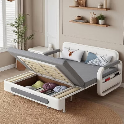 Gaoyangjiaju 3-in-1 Multifunctional Sofa Bed with Wooden Storage Cabinet