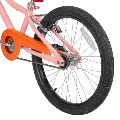 Hykolity Kids Bike Boy Girl Bicycle 20 inch for Children Age 6-12 Years Old Height 48-62 in Child Sport Bike includes Basket Pink