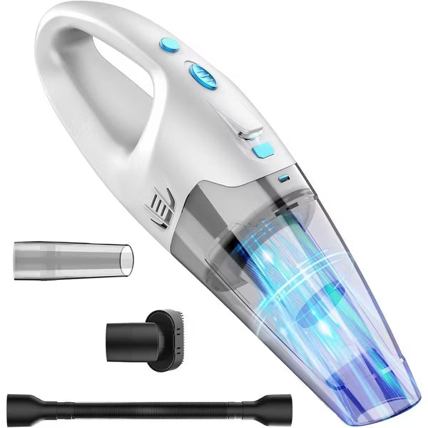 Teendow Portable 6000Pa Cordless Handheld Vacuum, Vacuum Cleaner for Car Interior Cleaning,with Hose,Rechargeable