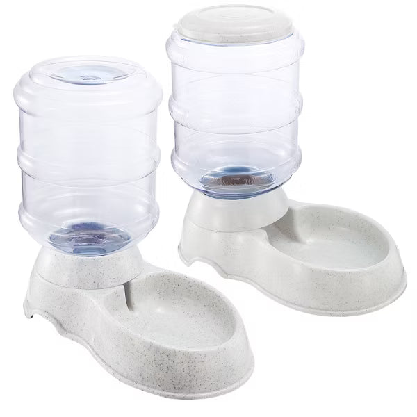 3.5L Gravity Pet Water Dispenser with Non-Slip Base and Detachable Parts, Self-Refilling Bowl for Easy Cat and Dog Hydration