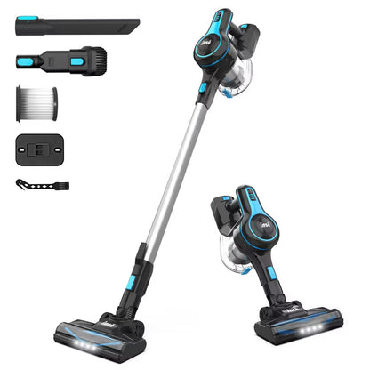 INSE N520 Cordless Vacuum Cleaner,6-in-1 Rechargeable Stick Vacuum Lightweight for Carpet Hardfloor Pet Hair Home, Blue