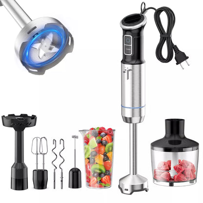 Teendow 7 in 1 Immersion Hand Blender 1000W, 5 Speed Handheld Blender Set with Food Chopper ,Whisk Milk Frother ,Dough Hooks, Potato Masher Beaker