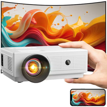 ELEPHAS 5G WiFi Projector for iPhone, Native 1080P Projector 9500L Full HD Projector, 4K Movie Projector Compatible with Laptop/TV Stick,White