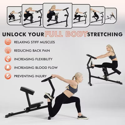 Stretch Machine, Full Body Stretching Equipment for Flexibility Training, Adjustable Leg Stretcher Machine, Lower Back Stretcher