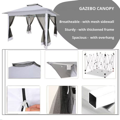 COBIZI 12x12FT Pop up Gazebo with Mosquito Netting, carpas para Patio