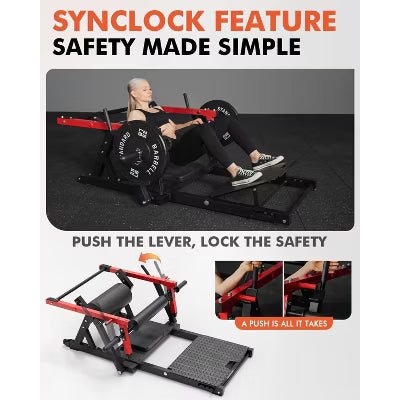 ER KANG Hip Thrust Machine, Glute Bridge Machine Plate-Loaded, Butt Exercise Equipment for Glute Muscles Building and Butt Shaping