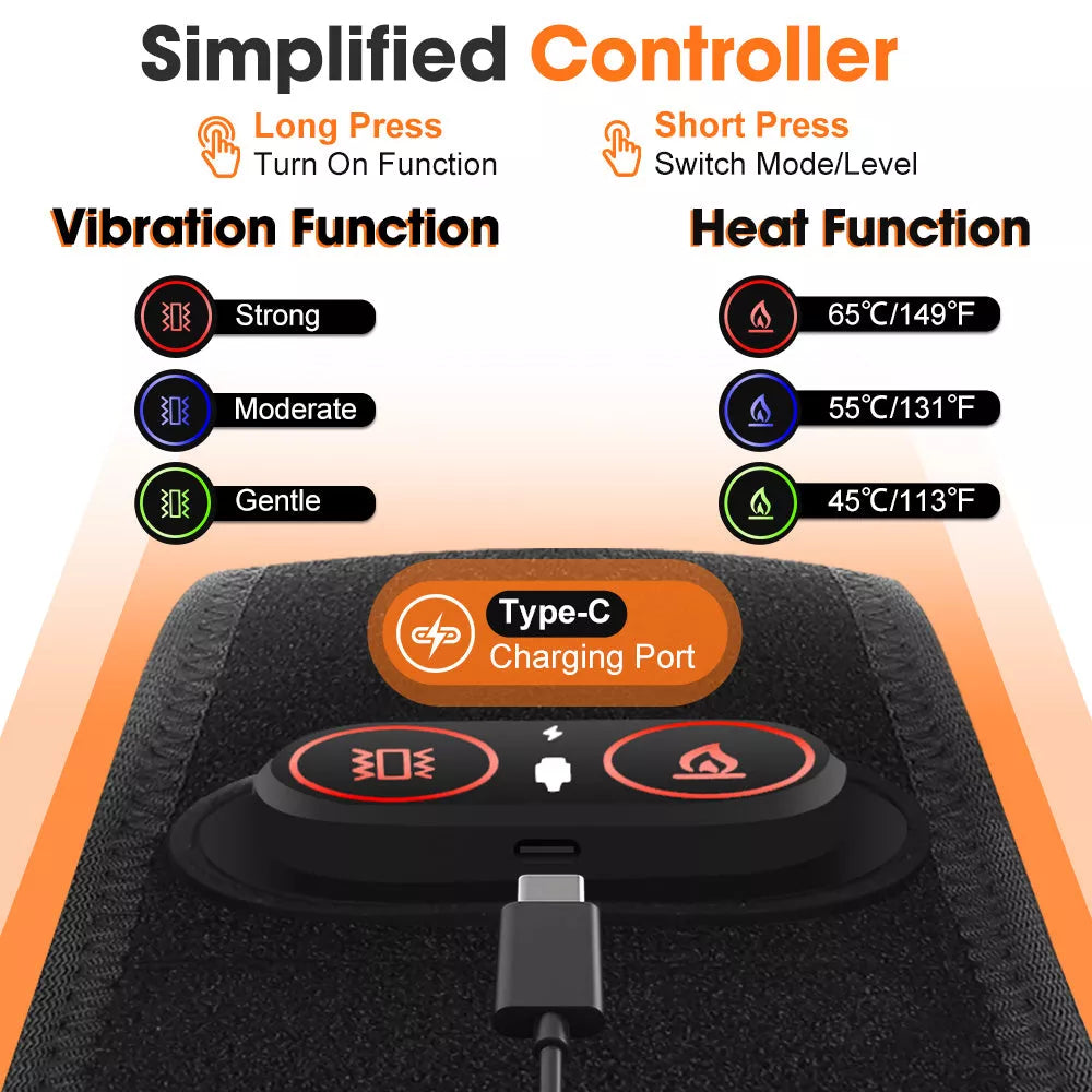 Morfone 36LED 660nm+850nm Red Light Therapy Wrist Wrap Cordless Heated Wrist Massager