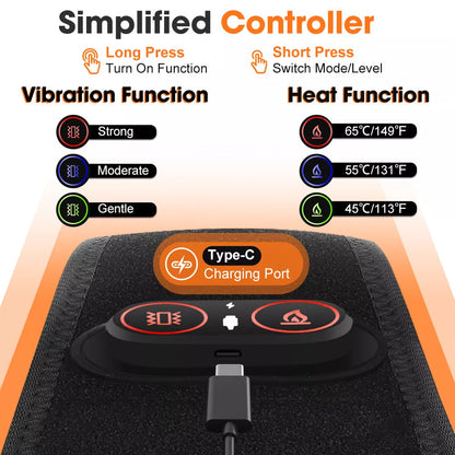 Morfone 36LED 660nm+850nm Red Light Therapy Wrist Wrap Cordless Heated Wrist Massager