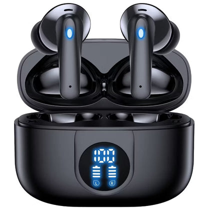VEATOOL P91 Wireless Earbuds Bluetooth Headphones V5.4 Stereo Ear buds with Noise Cancelling Mics 60H Playback Mini Case