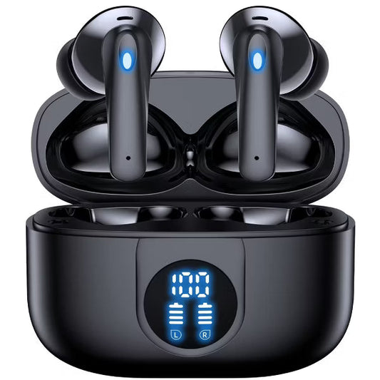 VEATOOL P91 Wireless Earbuds Bluetooth Headphones V5.4 Stereo Ear buds with Noise Cancelling Mics 60H Playback Mini Case