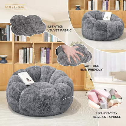 Hooseng Bean Bag Chairs Large Bean Bag Couch for Adults Stuffed Sofa Chair Comfy Giant Bean Bag Chair with Spacious Design for Reading