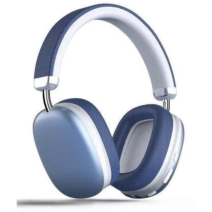 SY-BT1632 Blue Over-Ear Bluetooth Headphones: 40mm Bass Driver, Bluetooth 5.3 Dual-Mode, 40hr Battery, Comfort Fit
